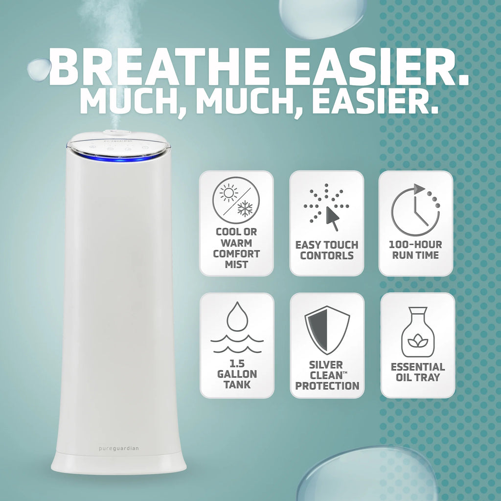 Warm and Cool Mist Ultrasonic Humidifier with Aroma Tray H991507