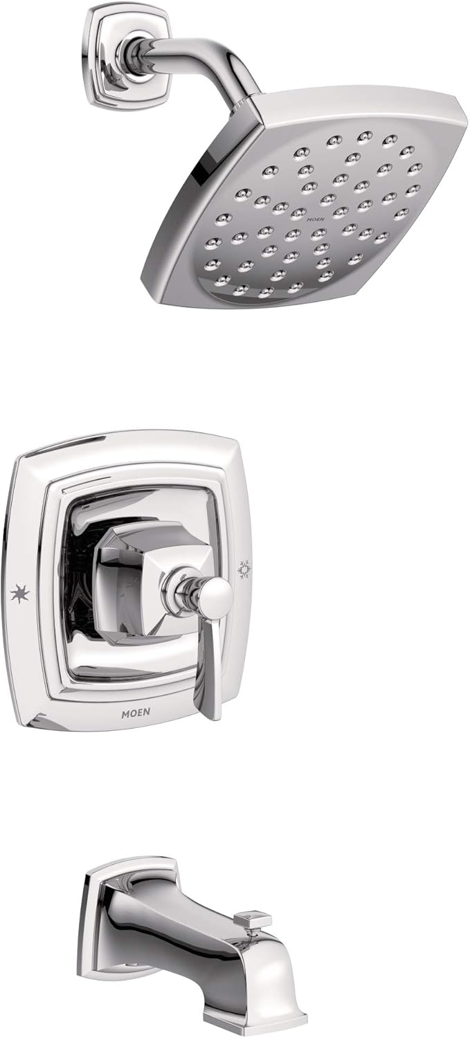 Tub and Shower with Valve, Spot Resist Brushed Nickel B644585