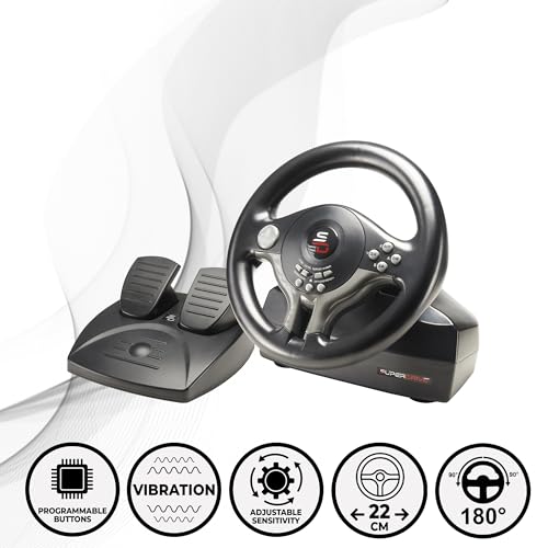 Steering wheel with pedals and gearshift paddles for Switch, PS4, Xbox, PC K22022