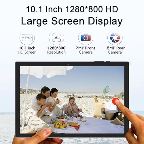 10 Inch Android 14 Tablet with Keyboard, 8GB RAM, 64GB Storage H38978