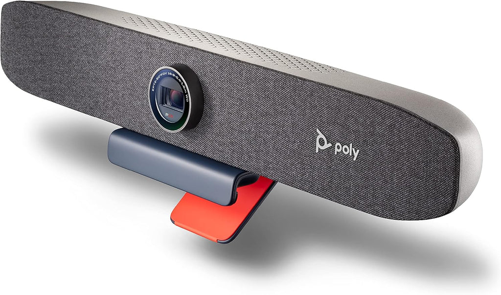 Poly Studio P15 Personal Video Bar (Plantronics + Polycom) - Complete Audio + Premium 4K Webcam Solution - Camera, Mics & Speaker - Home Office/Focus Room -Works w/Zoom (Certified) & Teams (Certified)