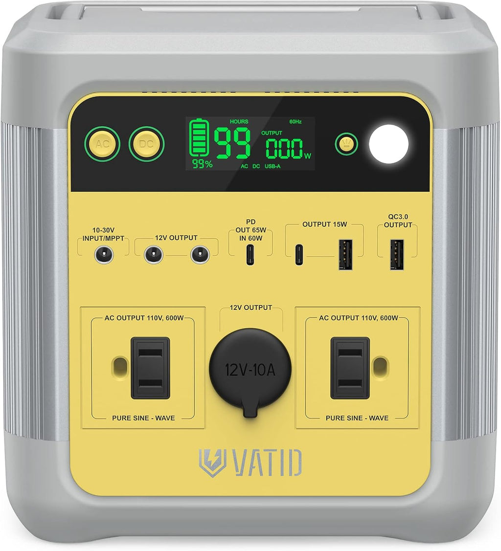 Portable Power Station 600W 518Wh Solar Generator O3909