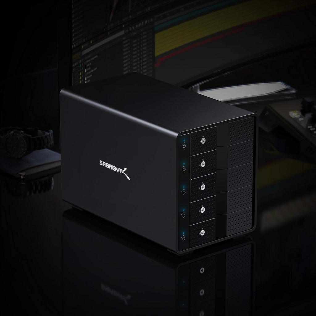 USB 3.0 to SATA Dual Bay External Hard Drive Docking Station for 2.5/3.5in HDD SSD with Cloner Function J42226