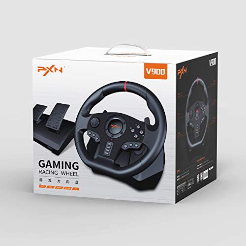 PC Steering Wheel Gaming with Linear Pedals and Dual Vibration L686