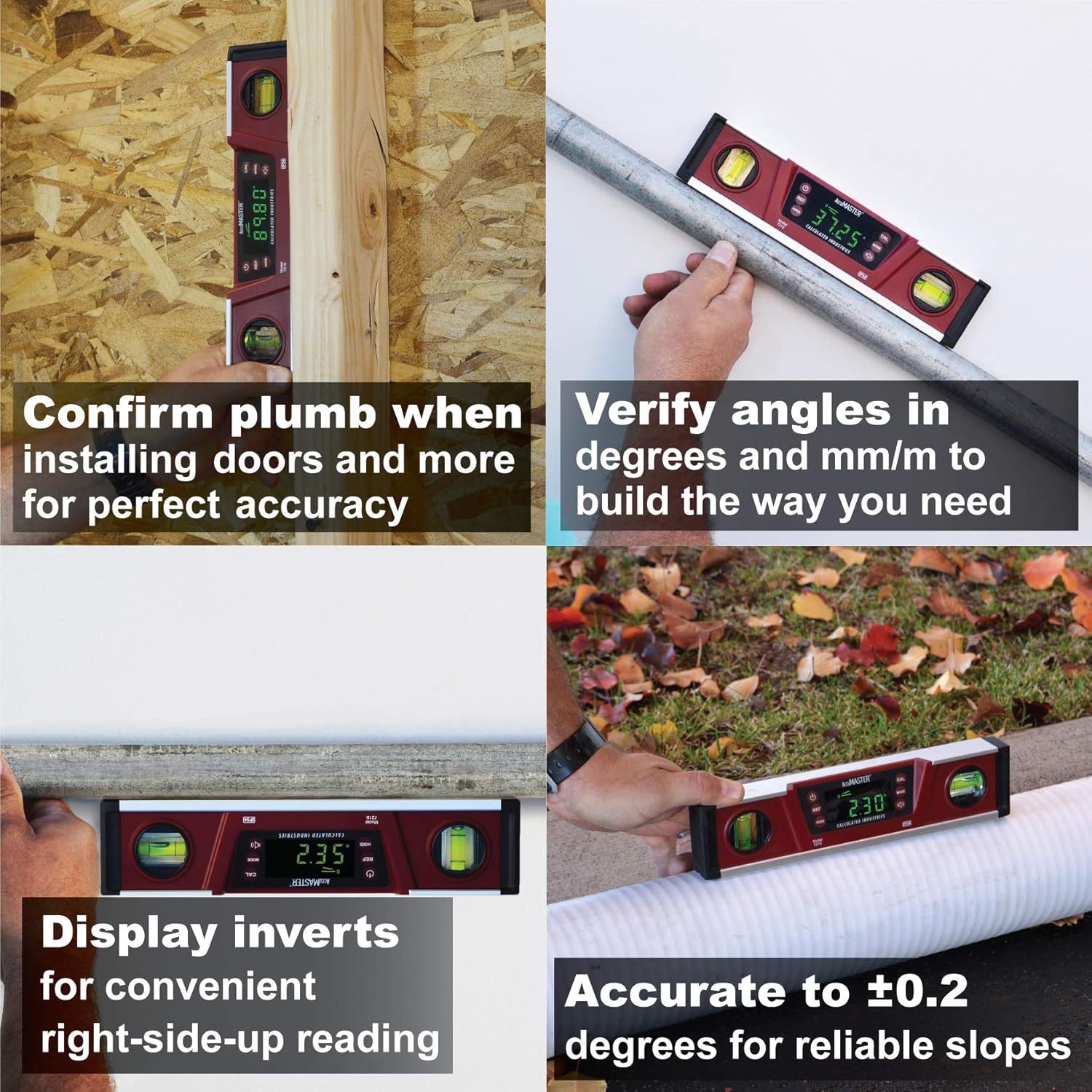 Digital Torpedo Level and Protractor with LED Display W22089