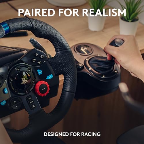 Racing Wheel and Pedals with Force Feedback and Shifter for Xbox, PC, Mac E1773