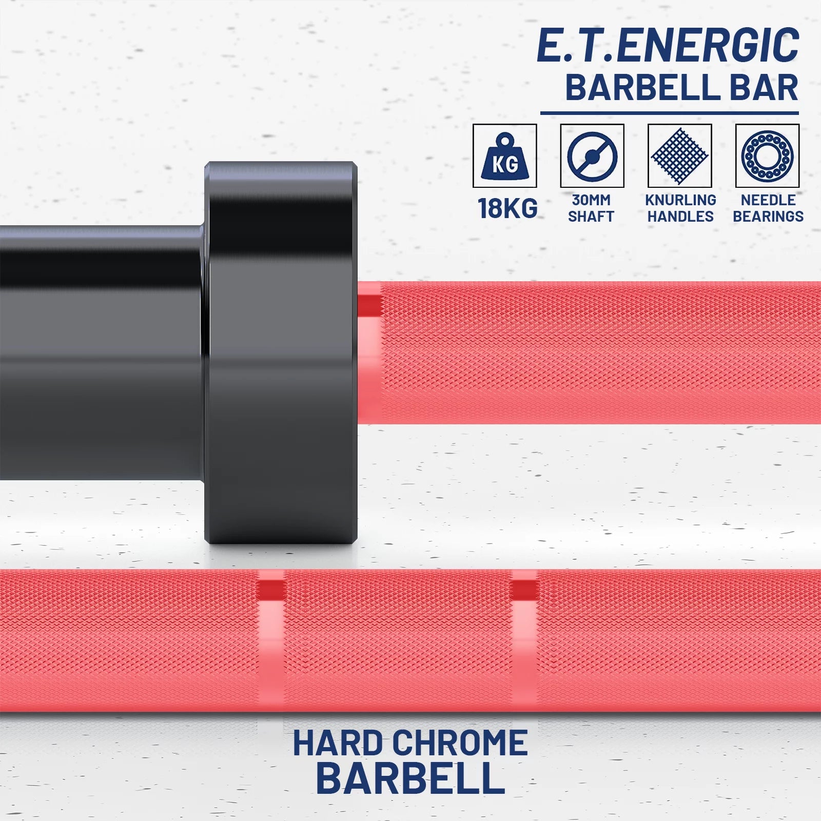 7ft Olympic Barbell for Weightlifting and Powerlifting O7712