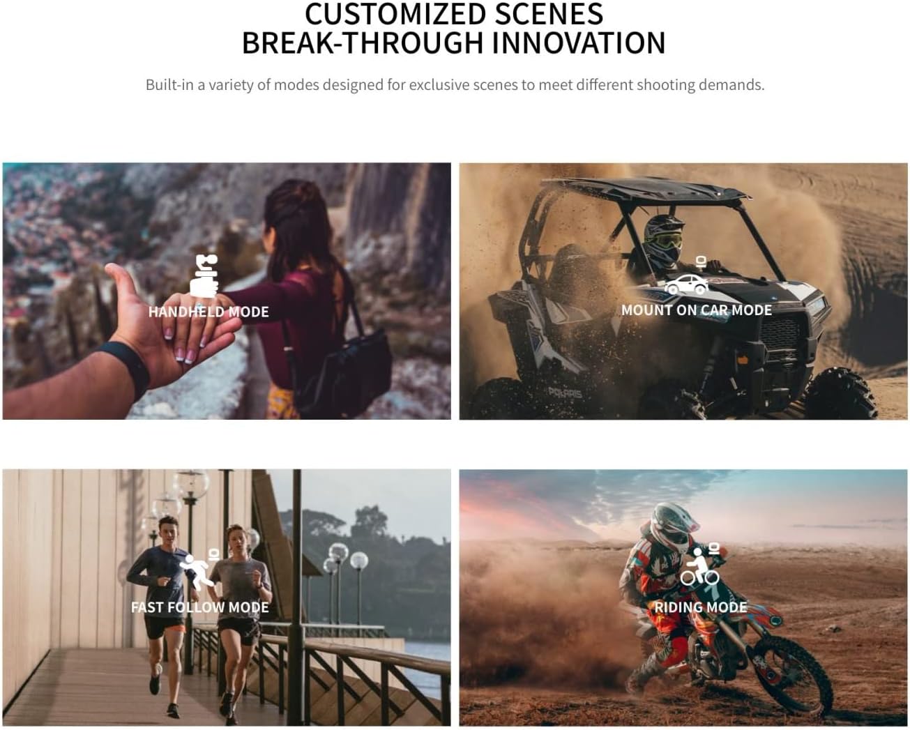 Wearable Action Camera Handle 3-Axis Stabilizer Gimbal with 4K Video F757