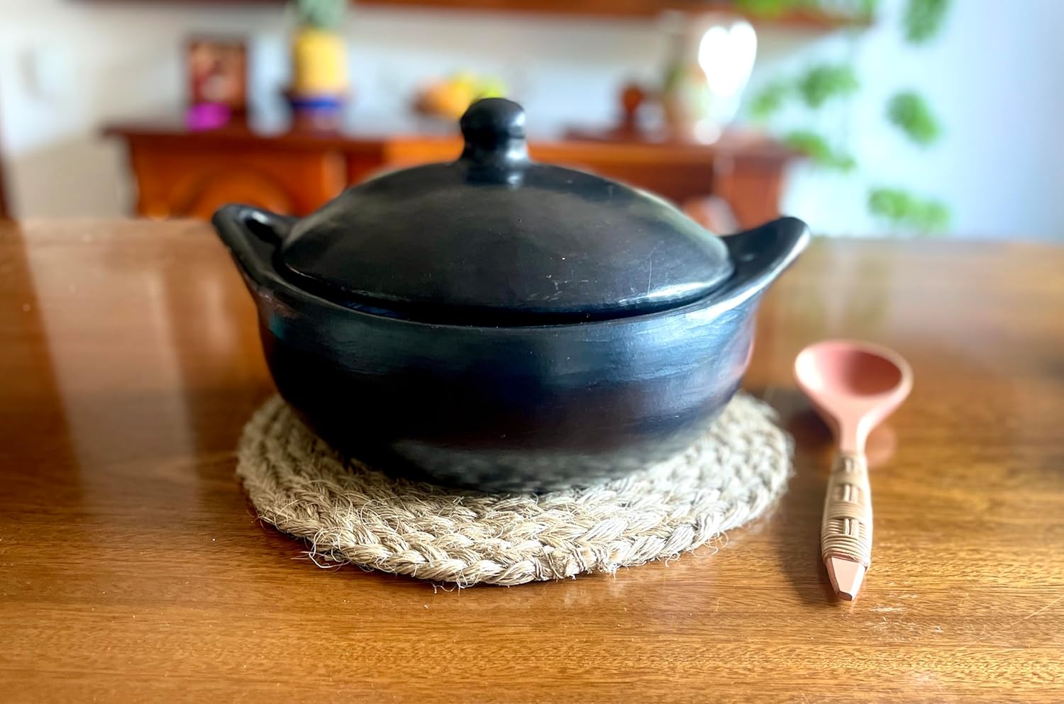 Clay Pot for Cooking with Handles and Lid, 3.5 Lt S819694