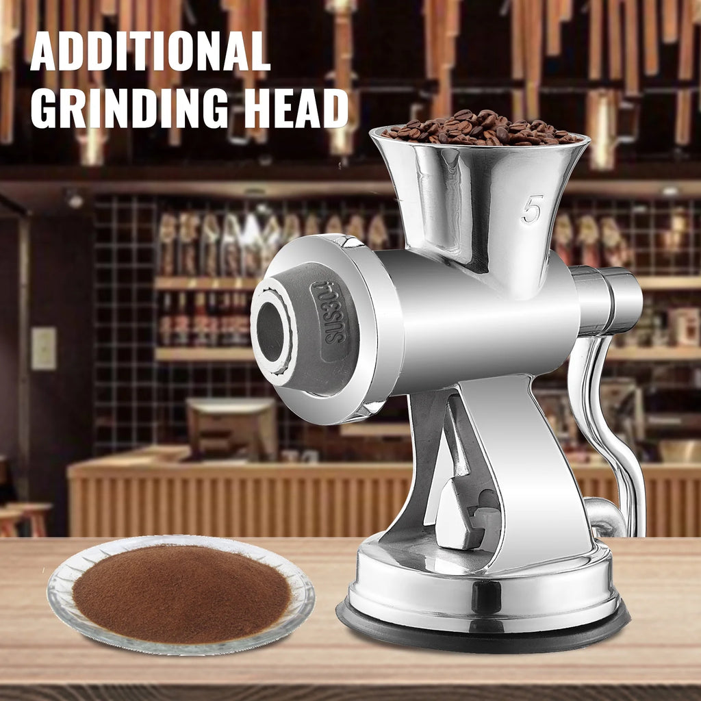 Manual Meat Grinder Stainless Steel with Crank Sausage Maker L515