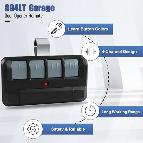Garage Door Opener Remote, 4 Button, 2 Pack W163153
