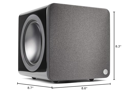 Active Subwoofer with Twin Bass Drivers and Adjustable Sound - White R409