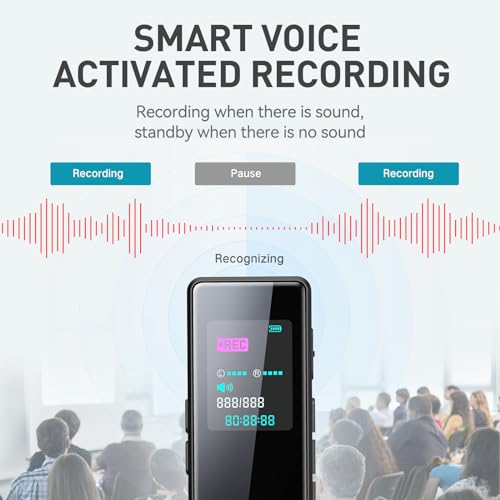 64GB Digital Voice Recorder for Lectures Meetings with Noise Reduction B222
