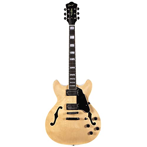 Semi-Hollow Electric Guitar with Stainless Steel Frets Red K5500