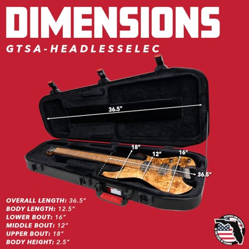 Molded Flight Case for Strat/Tele Style Electric Guitars with TSA Locking Latch U665