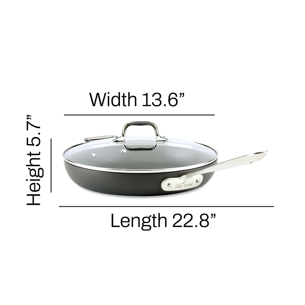 Hard Anodized Nonstick Fry Pan with Lid, 12-Inch H755686