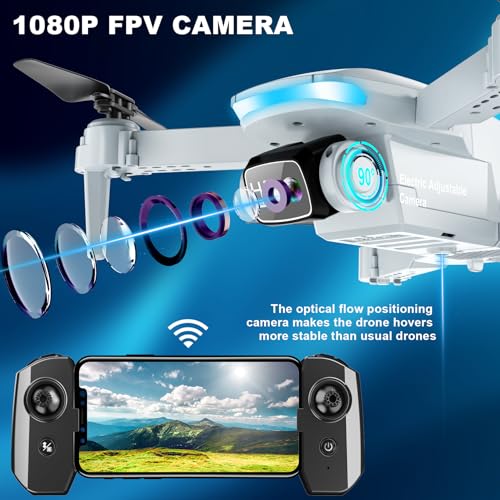 Foldable Drone with 1080P HD Camera, 2 Batteries and Carrying Case B5472
