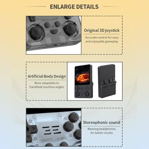 Handheld Game Console with 10000 Games, 4-Inch IPS Screen, 16+64G, 5000mAh Battery J1220