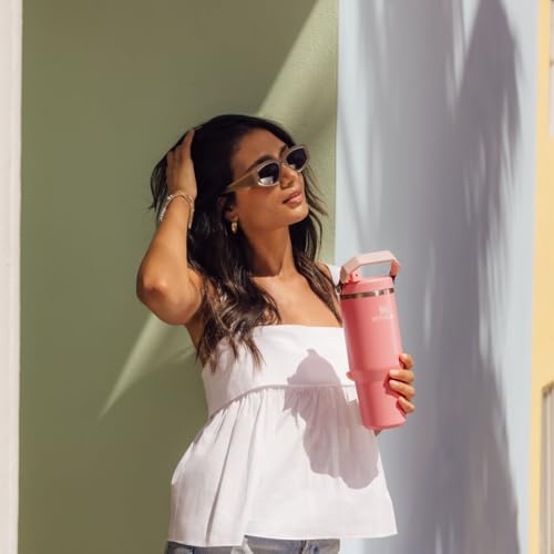 Stainless Steel Tumbler with Straw, Vacuum Insulated Water Bottle T393