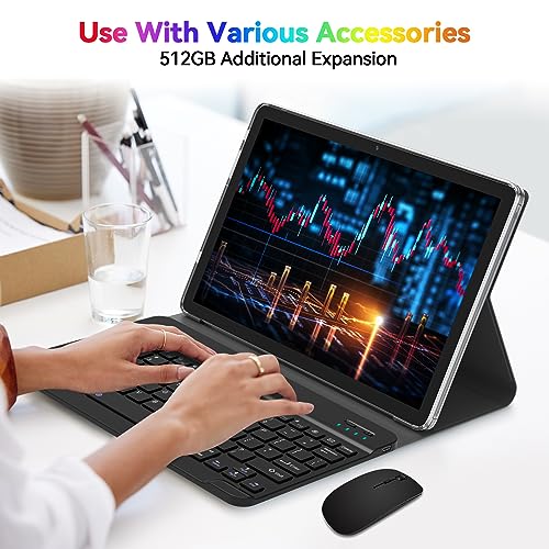 Android 13 Tablet, 10.1 inch, 128GB, 8000mAh Battery, Keyboard Included Z101267