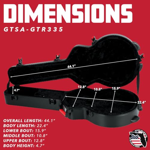 Molded Flight Case for Strat/Tele Style Electric Guitars with TSA Locking Latch U665