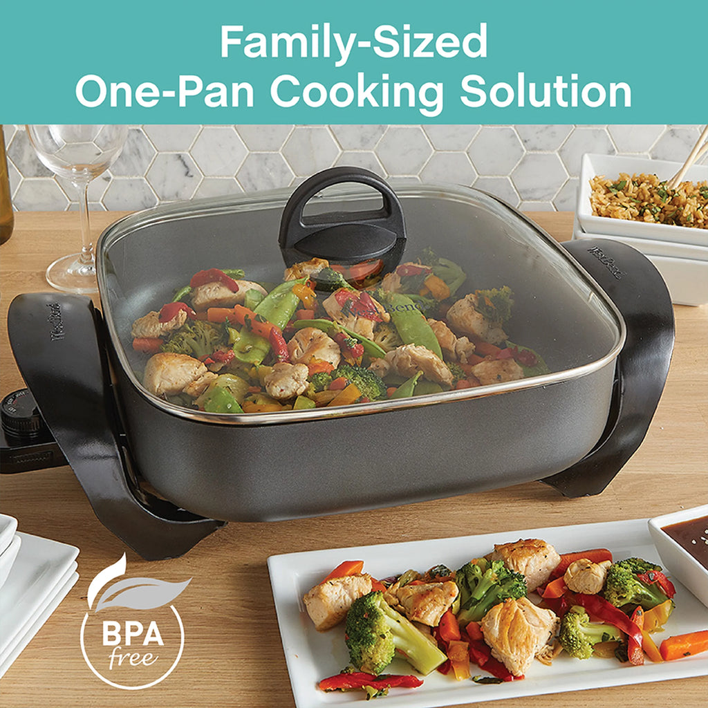 Electric Skillet with Nonstick Coating, 12-Inch C277838