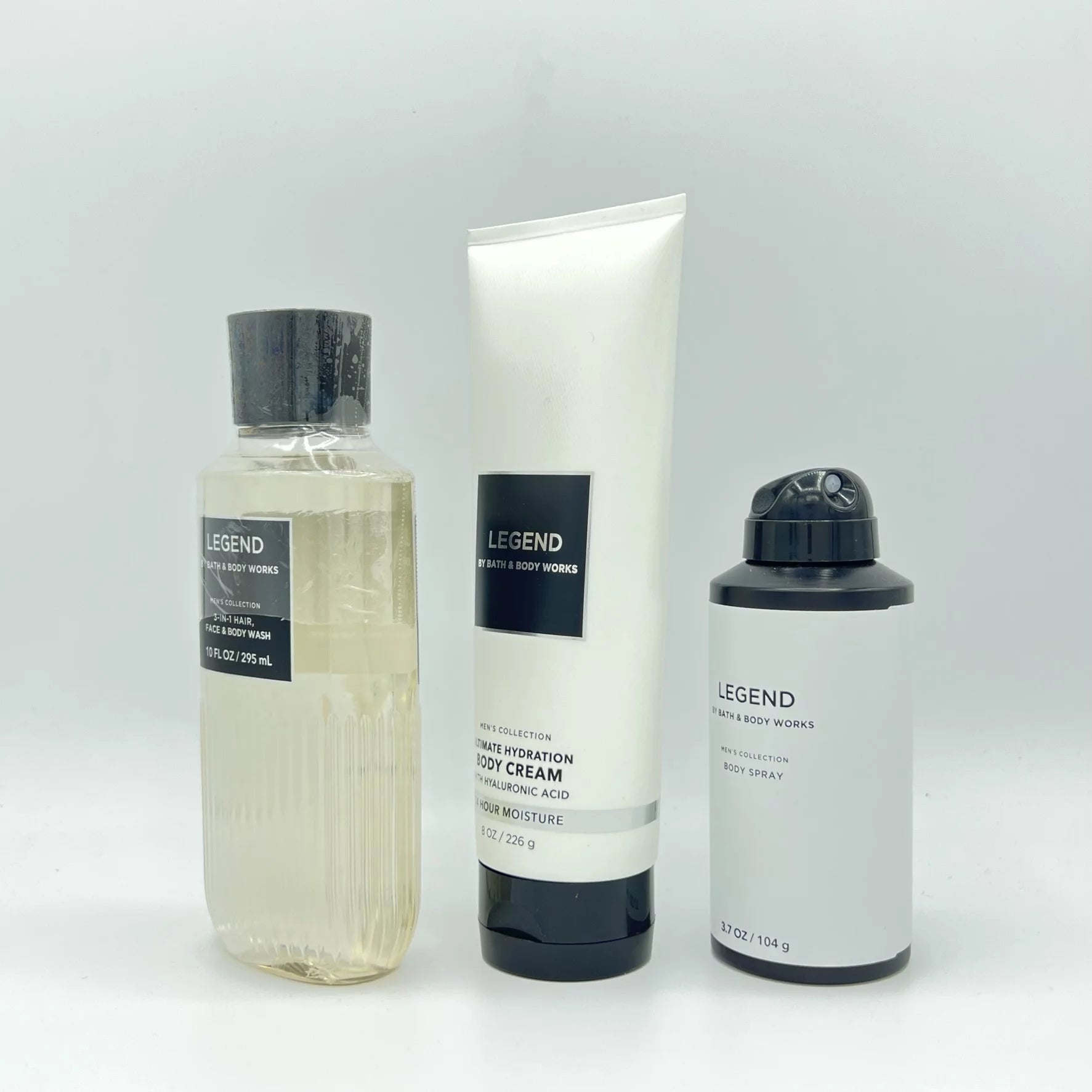 Men's 10oz Body Wash, 8oz Body Cream & 3.7oz Body Spray 3-Piece Bundle U578525