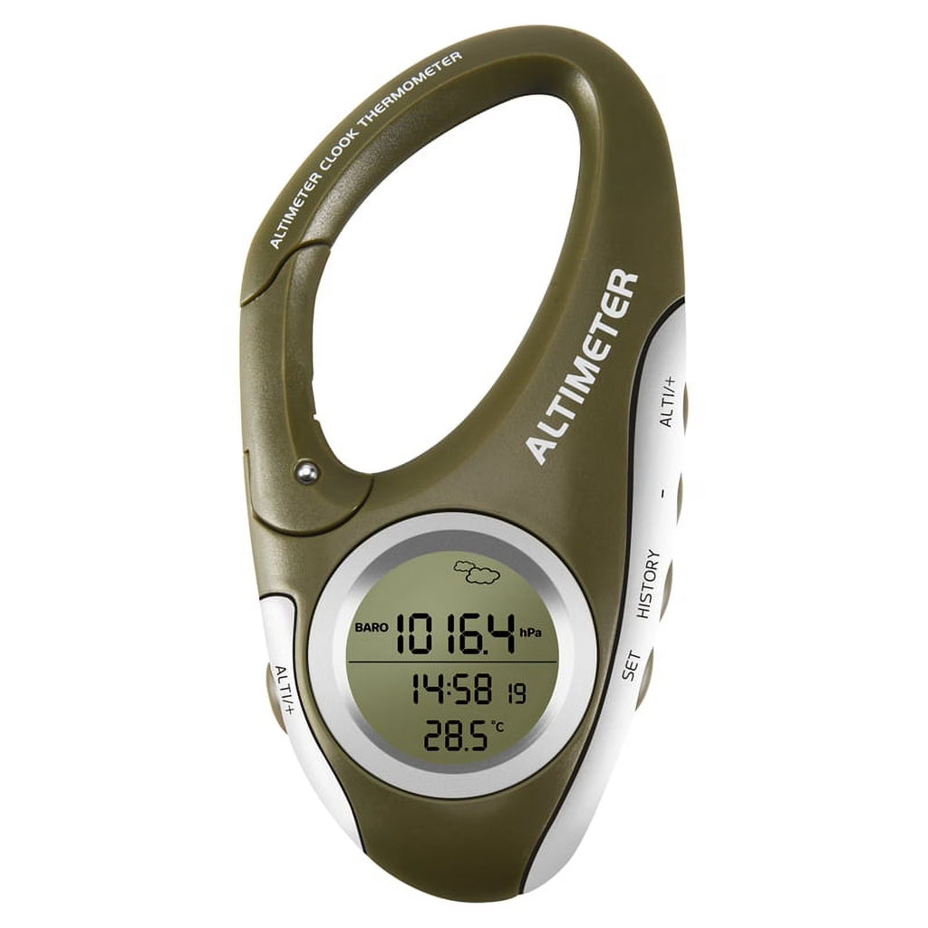 Electronic Altimeter Carabiner Handheld Thermometer Outdoor Fishing Weather Forecast Mode Meter Gadget