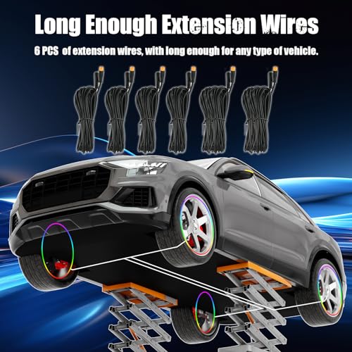 Wheel Lights for Truck - RGB Rim Light for Car/SUV - Wheel Well Ring Lights with Sequential and Multi-Color, Waterproof DC 12v C3041