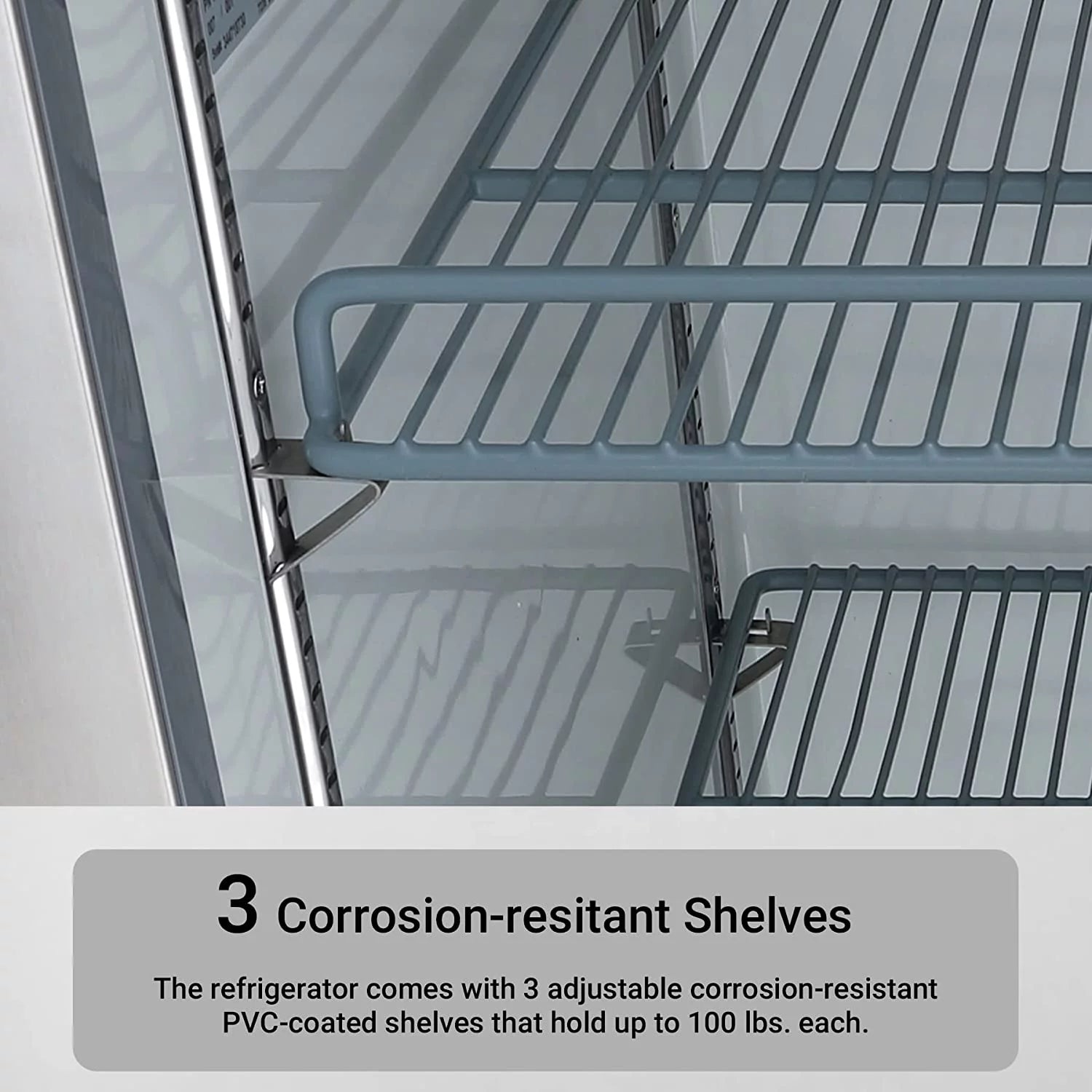 23 Cu ft Commercial Freezer, Frost Free Upright Fridge with Smudge-Proof Single Door C75644
