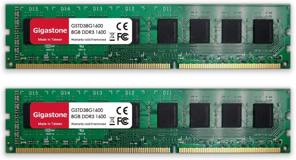 Gigastone 16GB (2x8GB) Memory RAM DDR3 ECC UDIMM 240pin PC3-12800 1600MHz Memory Module upgrade - GS-DDR3-U1600CL11-8GB-2PK-R