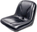 High Back Riding Lawn Mower Seat,Garden Tractor seat,Universal Mount Seat,Corrosion Resistant, Central Drain,Multi-Hole flip-Forward mounting (Black)