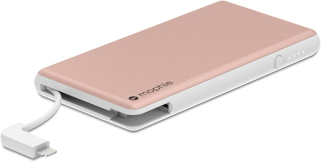 External Battery with Built-in Cables for Smartphones, Rose Gold, 2-Pack A862436
