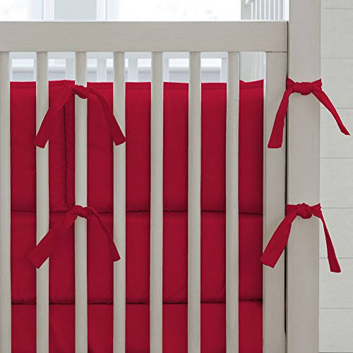 Carousel Designs Solid Red Crib Bumper