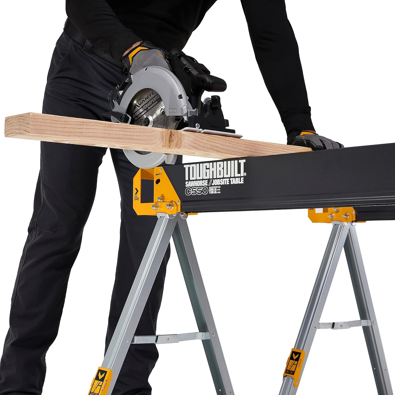 Folding Sawhorse Jobsite Table with Carry Handle N569924