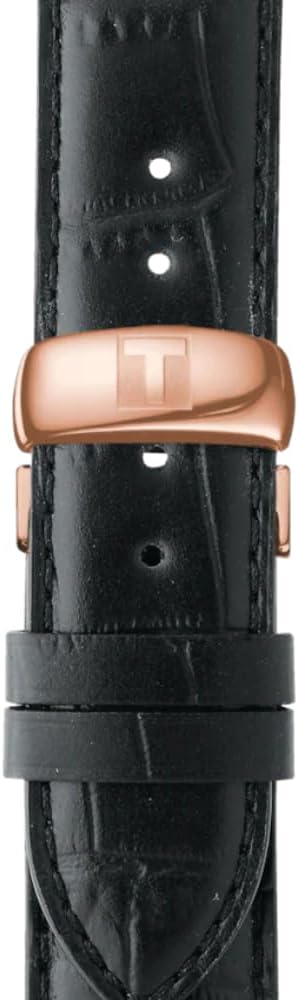 Men's Automatic Watch with Rose Gold Stainless Steel Case, Black Leather W60939
