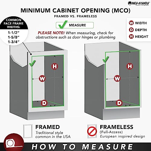 Pull Out Shelf Organizer for Kitchen and Bathroom Base Cabinets, Wooden Slide Out Rack with Soft-Close T187
