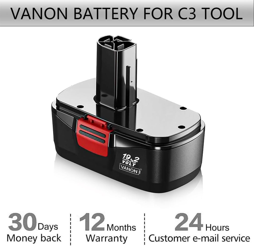 2Pack 4.8Ah 19.2V Replacement Battery and Charger G7597