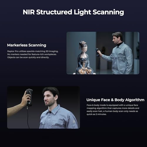 3D Scanner for 3D Printing, Blue Laser, Full-Color Scans Q176