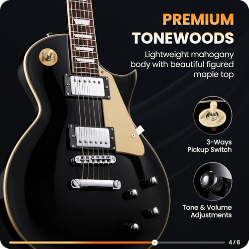 LP Electric Guitar with Arched Top, Solid Body with Humbucker Pickups A953807