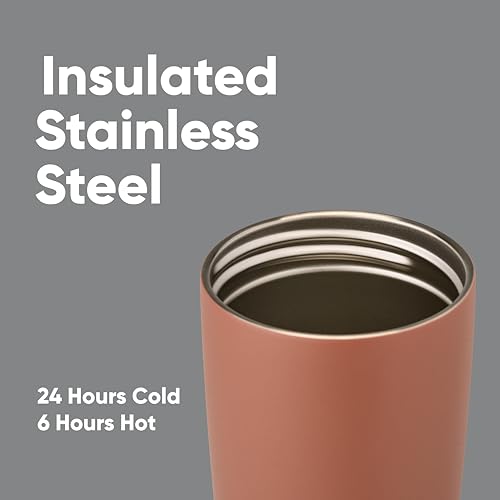 Insulated Stainless Steel Coffee Tumbler, Reusable Travel Mug, 20 oz, Pink N461027