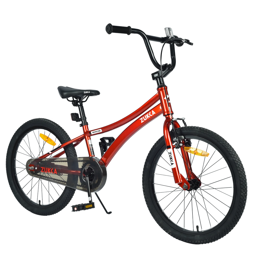 20 Inch Boys Bike, Kids' Bicycles for Kids Ages 7 - 10, Single Speed Boys Bikes with Steel Frame, Adjustable Seat Height, Red