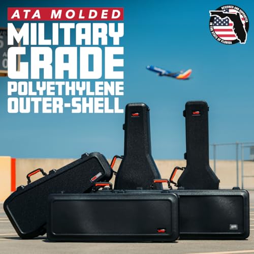 Molded Flight Case for Strat/Tele Style Electric Guitars with TSA Locking Latch U665
