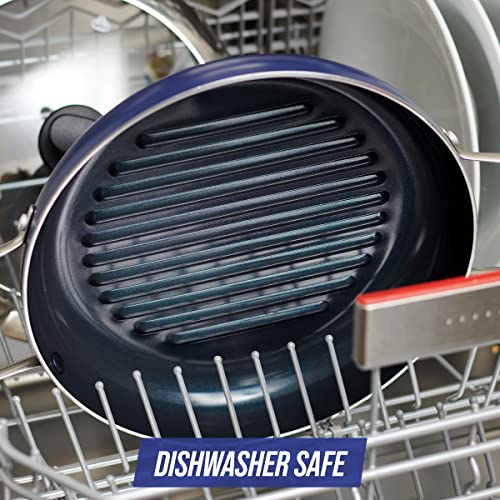 Diamond Infused Ceramic Nonstick 11" Grill Pan with Lid E127199