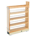 Rev-A-Shelf 8" Pull Out Shelf Organizer for Kitchen and Bathroom Base Cabinets, Wooden Slide Out Spice/Medicine Rack w/Soft-Close, 448-BCBBSC-8C