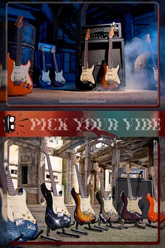 Electric Guitar with Coil-Split, Roasted Maple Neck, HSS Pickups, Beginner Kit with Amp and Bag C21096