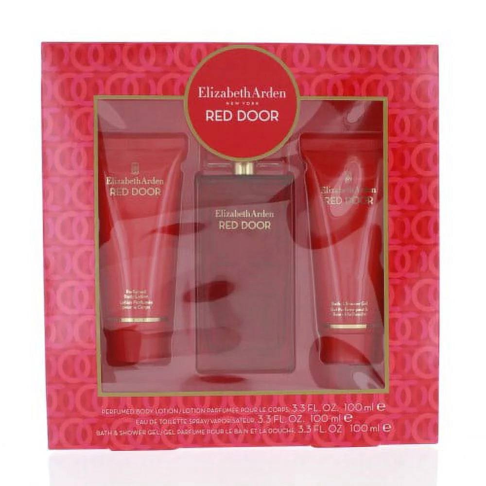 RED DOOR WOMEN 3 PIECE GIFT SET - 3.3 OZ EAU DE TOILETTE SPRAY by ELIZABETH ARDEN