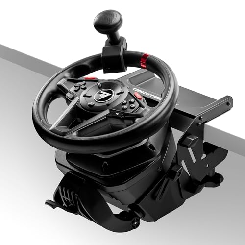 SimTask Steering Kit with Adjustable Clamp and Spinner Knob for Truck and Farm Simulation Gaming J334
