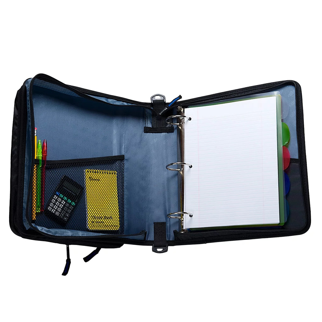 2" O-Ring Zipper Binder with 13" Tablet Pouch, Blue F3298