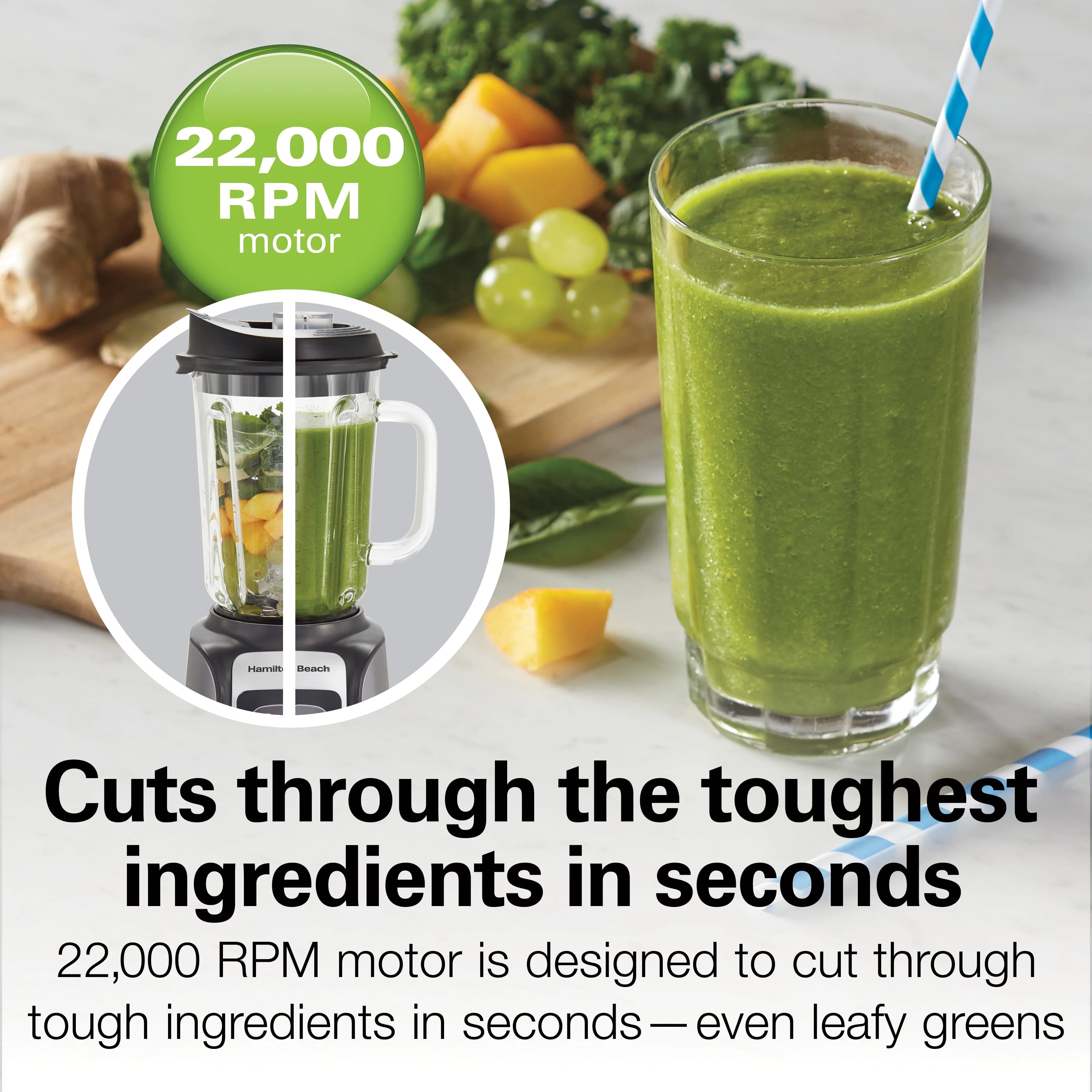 Professional-Performance Blender for Shakes and Smoothies, 48oz Glass Jar, 1680 Watts E18847
